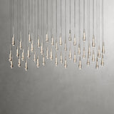 Rain Glass Soltaire Linear Chandelier