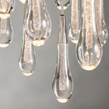 Rain Glass Soltaire Round Chandelier