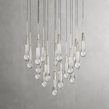 Rain Glass Soltaire Round Chandelier