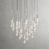 Rain Glass Soltaire Round Chandelier