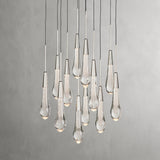 Rain Glass Soltaire Round Chandelier