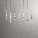 Rain Glass Soltaire 37" Linear Chandelier