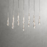 Rain Glass Soltaire 37" Linear Chandelier