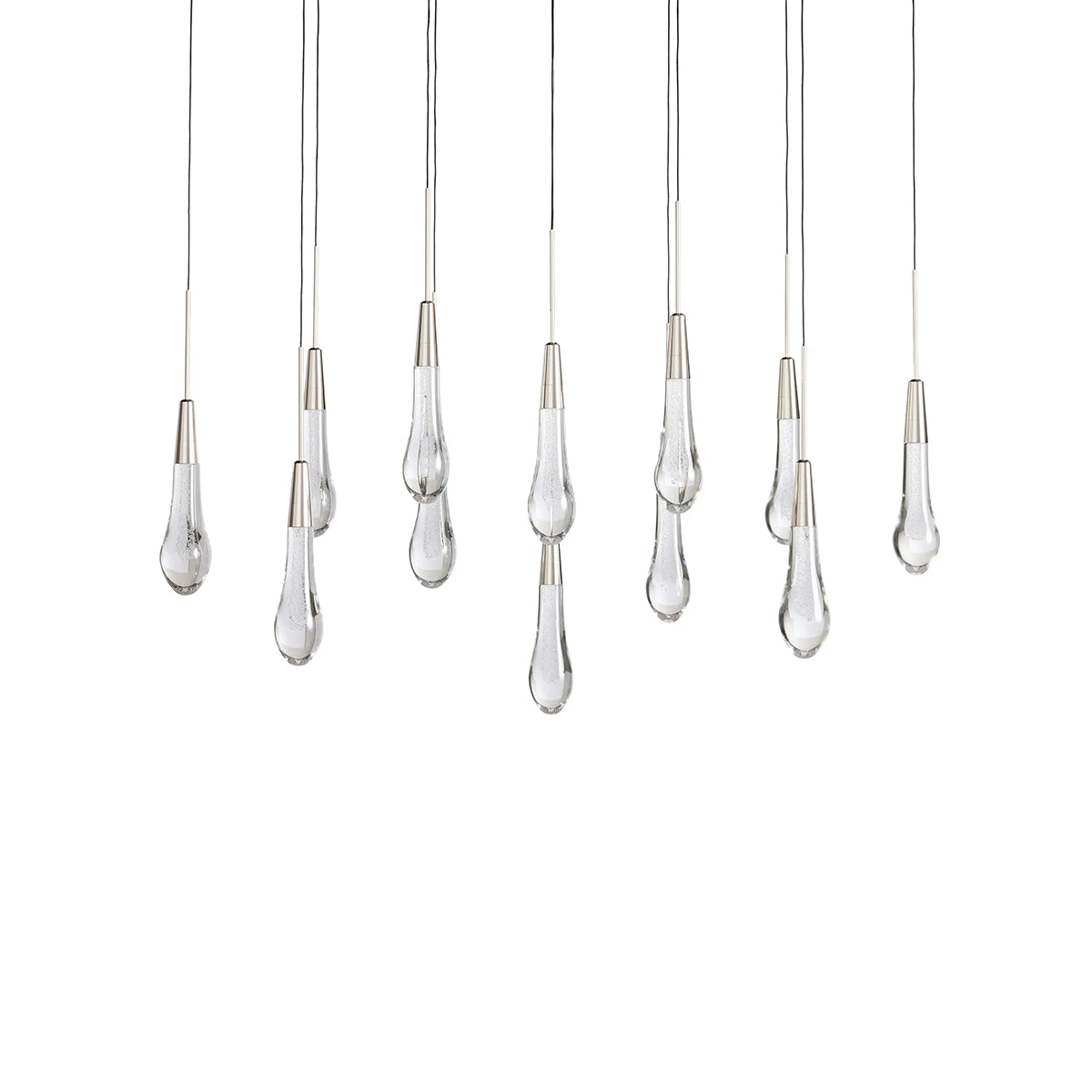 Rain Glass Soltaire 37" Linear Chandelier