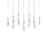 Rain Glass Soltaire 37" Linear Chandelier