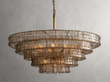 Art Glass Ghiaccio Round Chandelier 36" 48" 60"