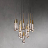 Rain Glass Soltaire Round Chandelier