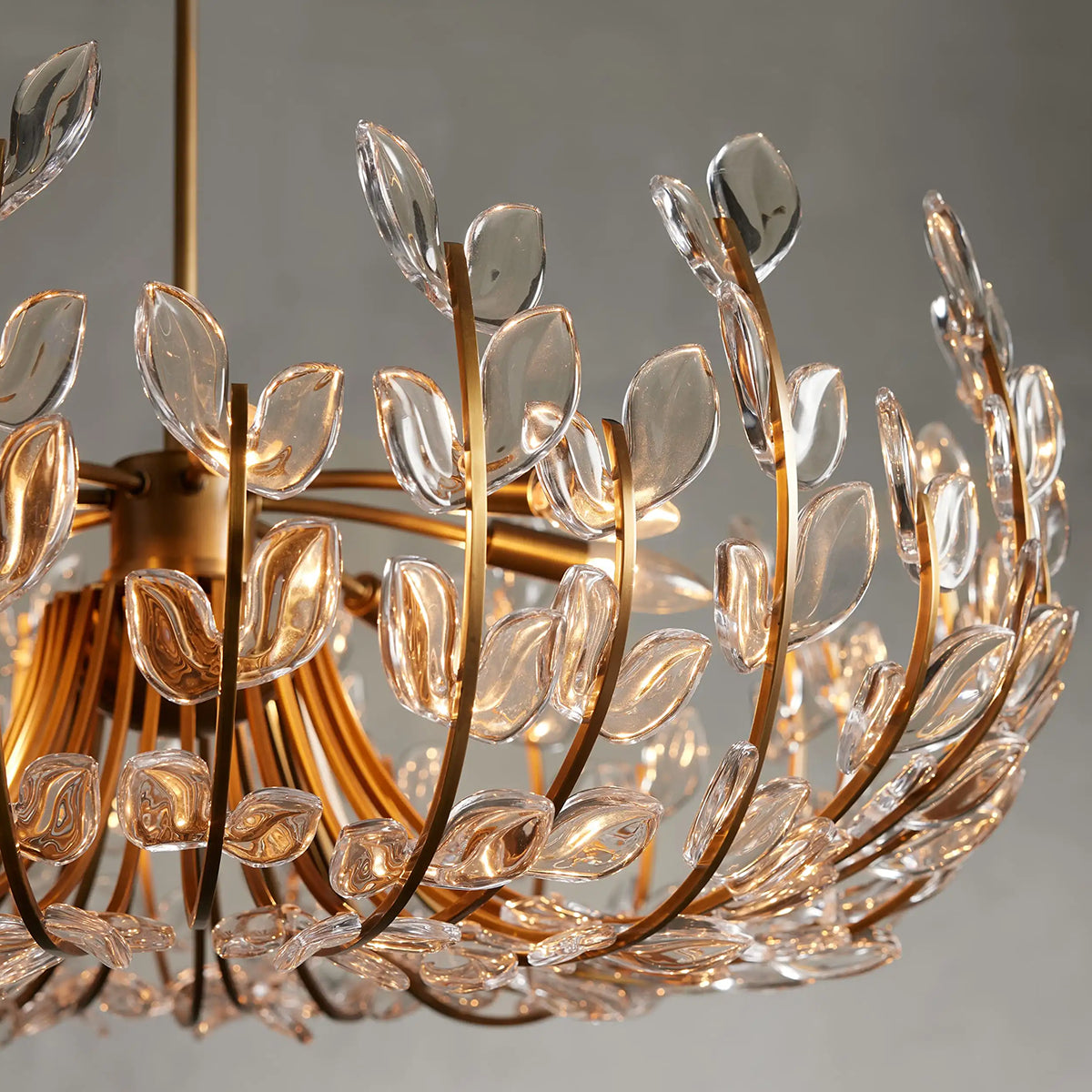 Adela Glass Petal 8 Light Chandelier