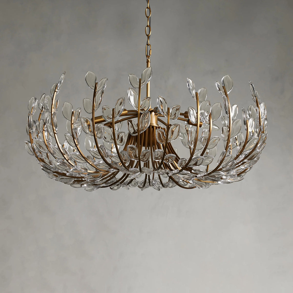 Adela Glass Petal 8 Light Chandelier