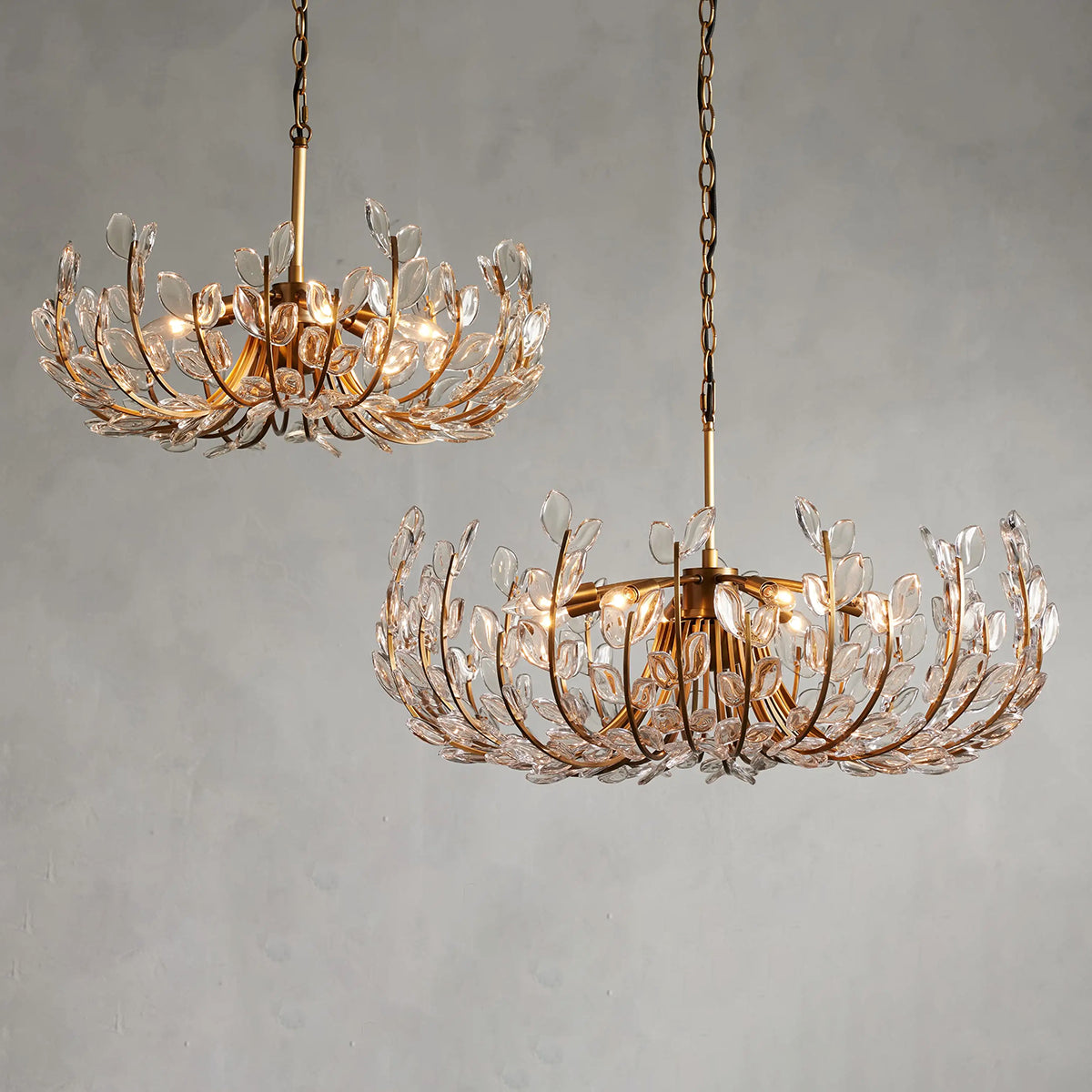 Adela Glass Petal 8 Light Chandelier