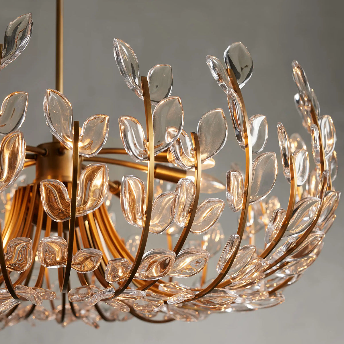 Adela Glass Petal 6 Light Chandelier