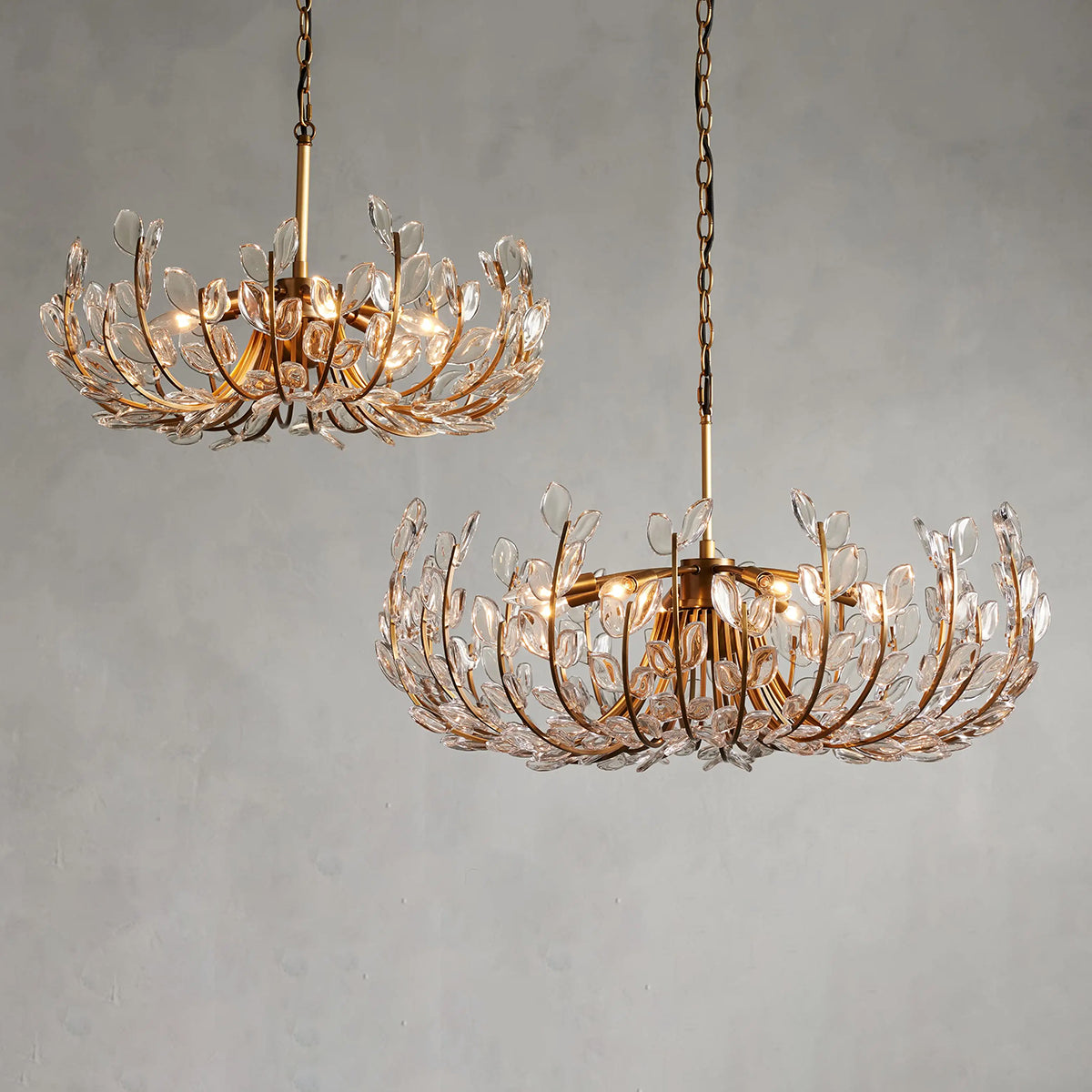 Adela Glass Petal 6 Light Chandelier