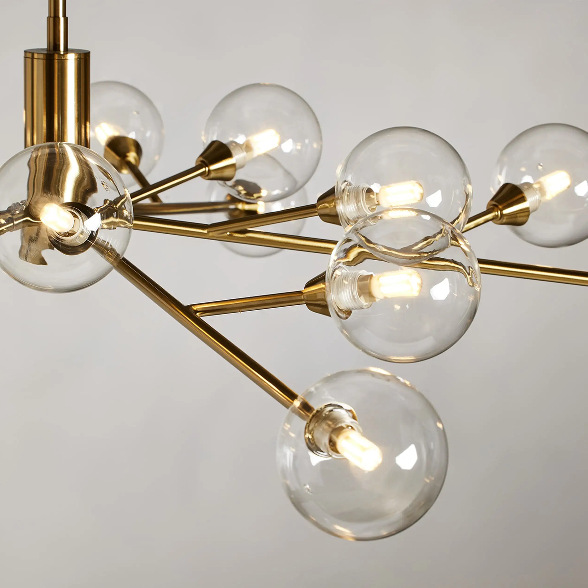 Moder Apollo Glass Ball Round Chandelier