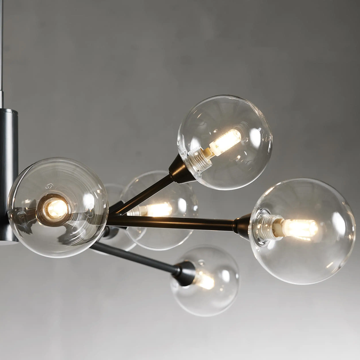 Moder Apollo Glass Ball Round Chandelier