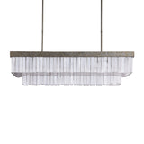 Art White Selenite Modern Cameron Rectangular Chandelier