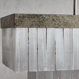 Art White Selenite Modern Cameron Rectangular Chandelier