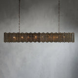 Artistic Antique Glass Lailar Rectangular Chandelier