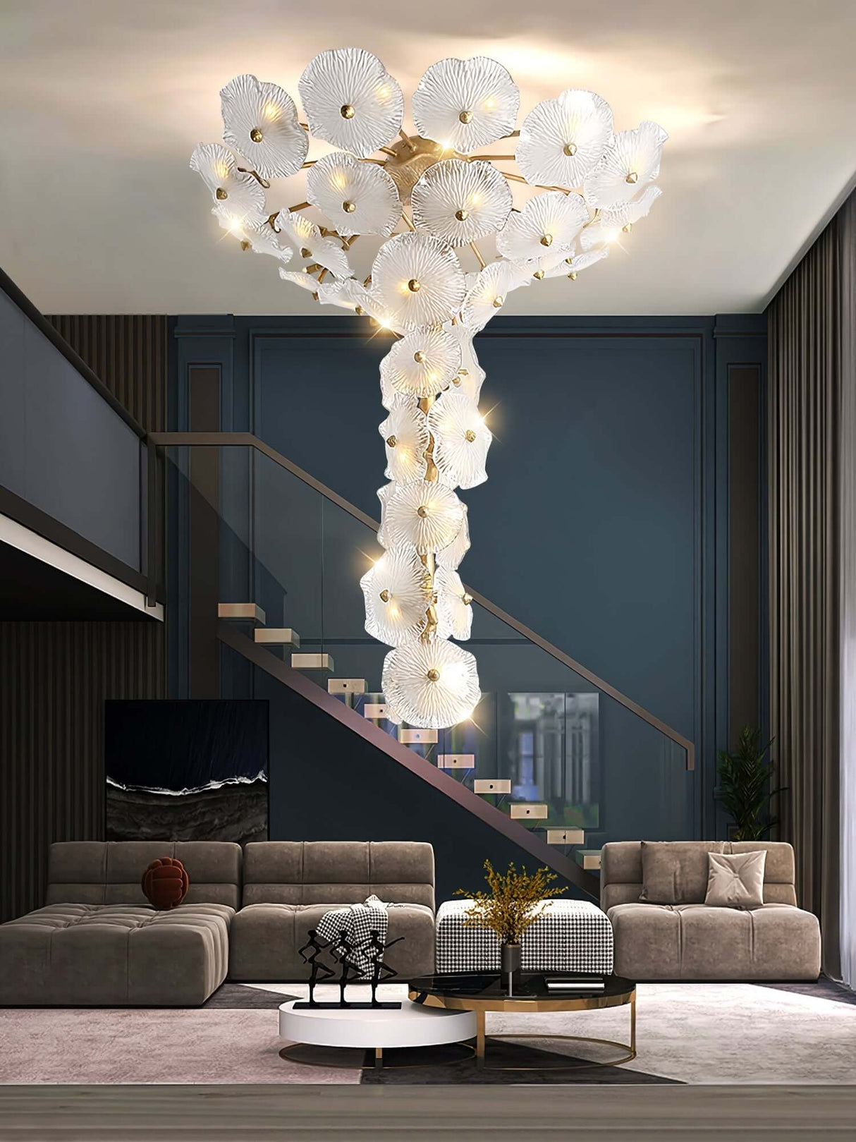 Nenufar Water Lily Chandelier 23.6" 31.5"