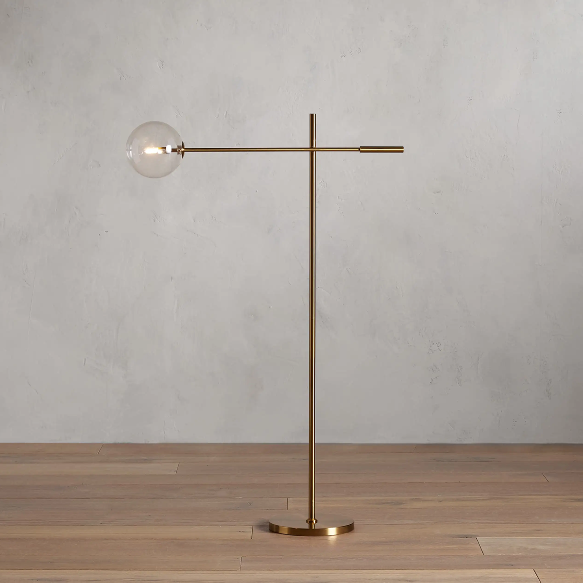 Moder Apollo Glass Ball Task Floor Lamp