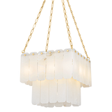 Ruby Alabaster Square Moissanite Chandelier