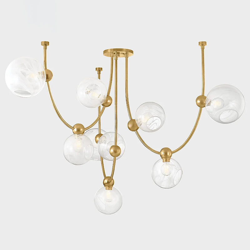 Art Spherical Glass Astraia Chandelier