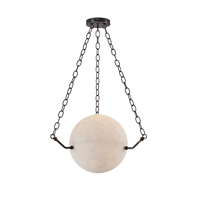 Aaron Alabaster Sphere Suspension Pendant Kitchen Island Living Room