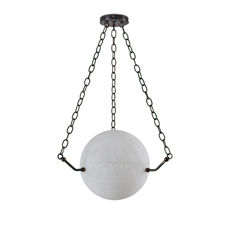 Aaron Alabaster Sphere Suspension Pendant Kitchen Island Living Room