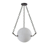 Aaron Alabaster Sphere Suspension Pendant Kitchen Island Living Room