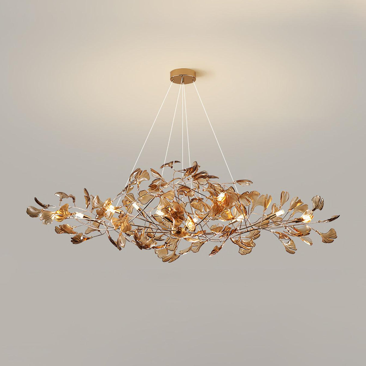 Acrylic Gingko Leaf Chandelier