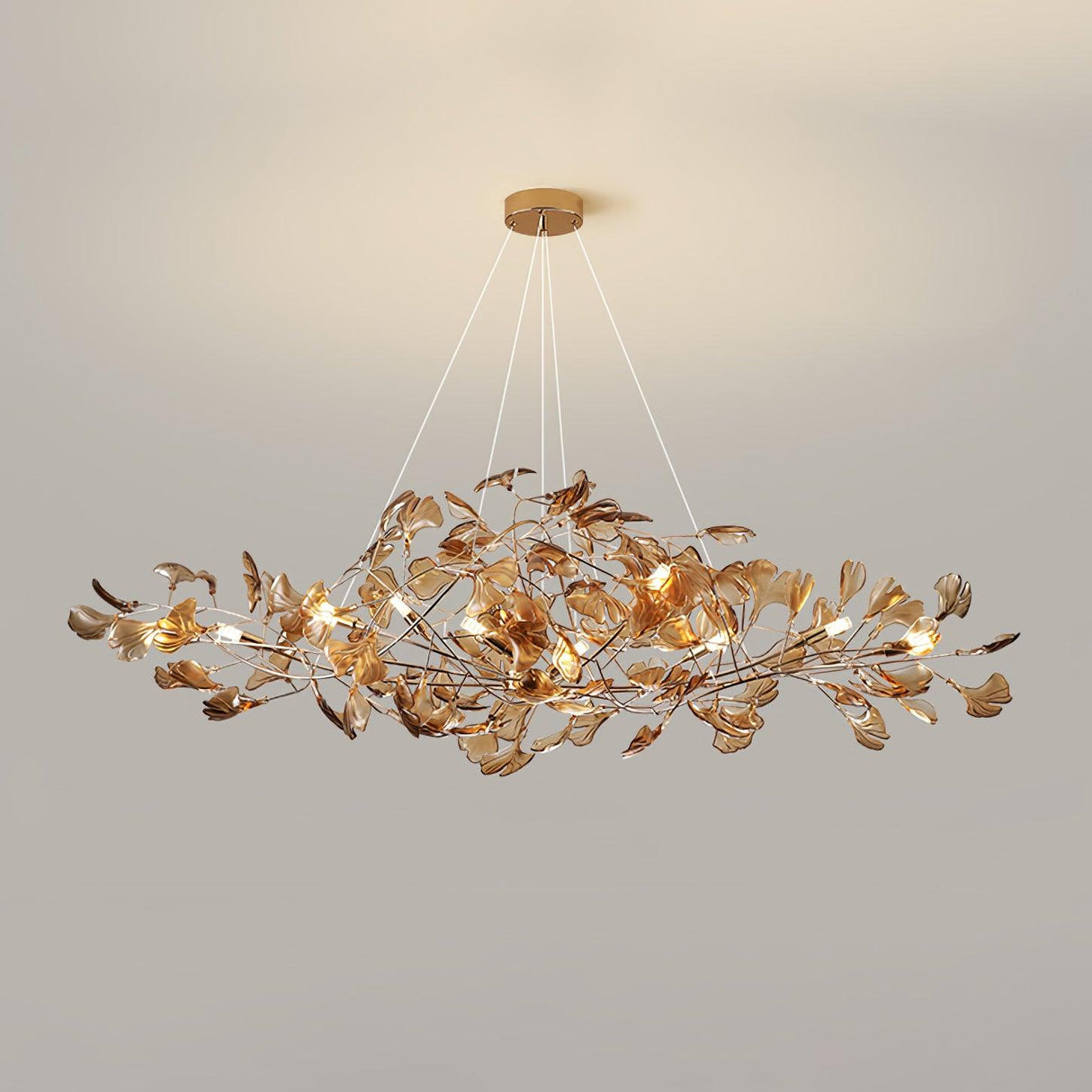 Acrylic Gingko Leaf Chandelier