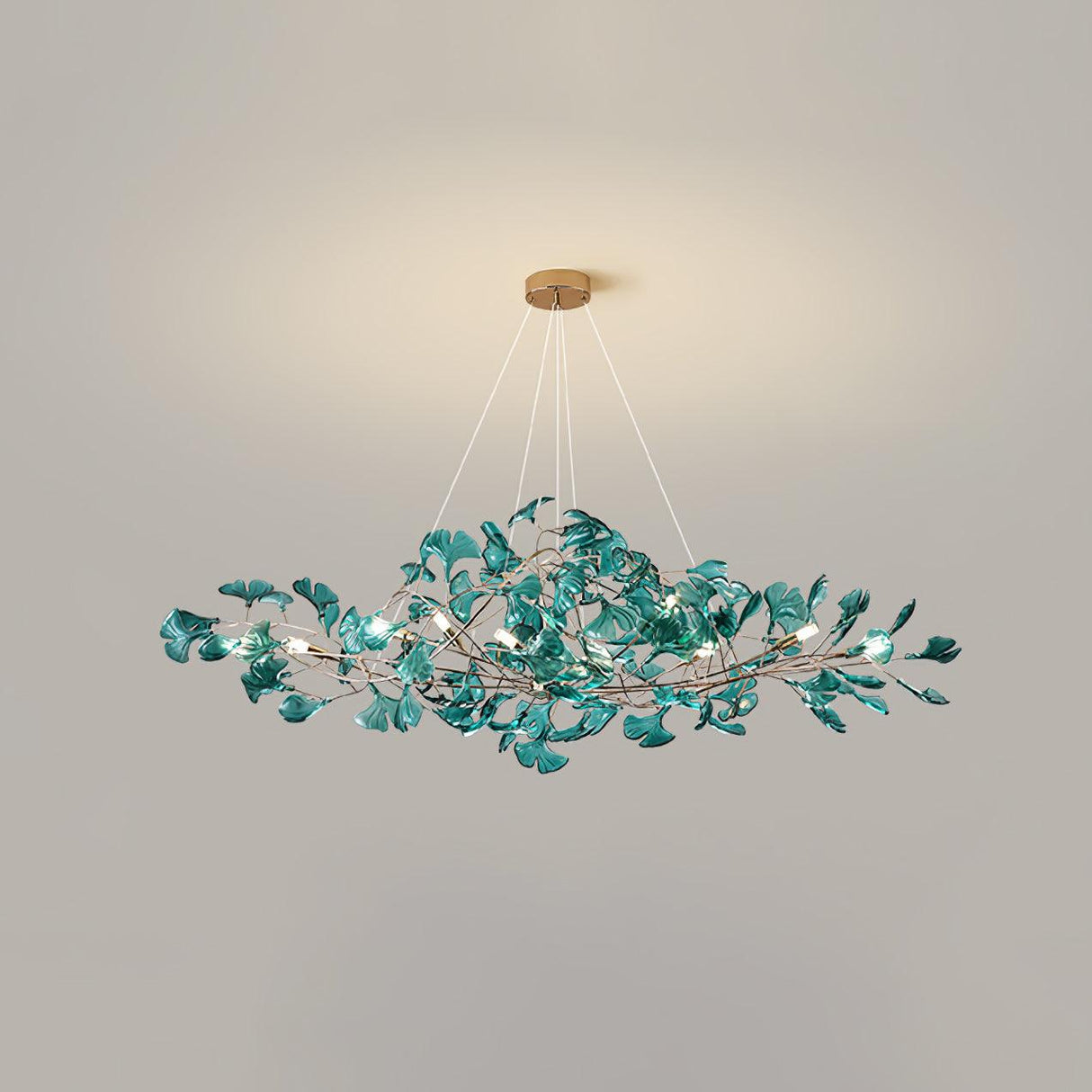 Acrylic Gingko Leaf Chandelier