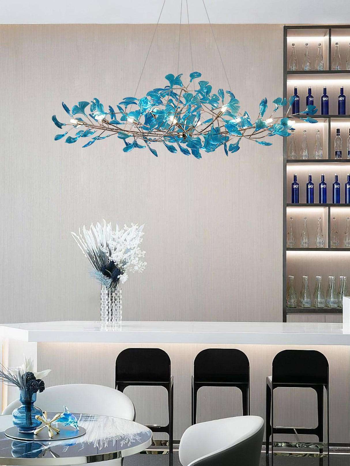 Acrylic Gingko Leaf Chandelier