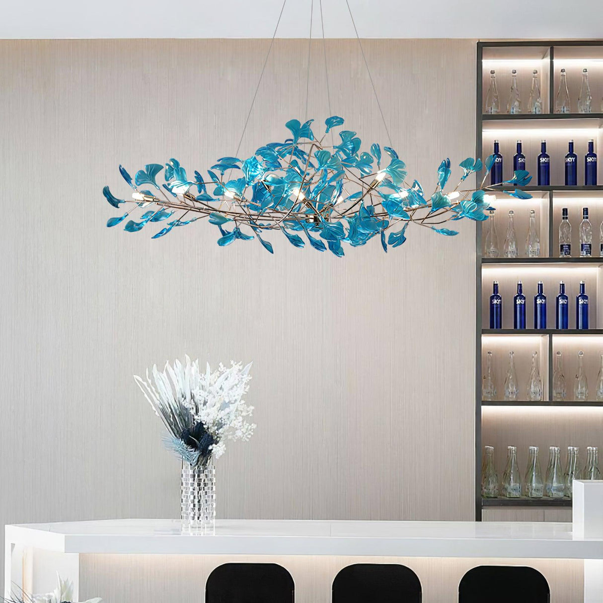 Acrylic Gingko Leaf Chandelier