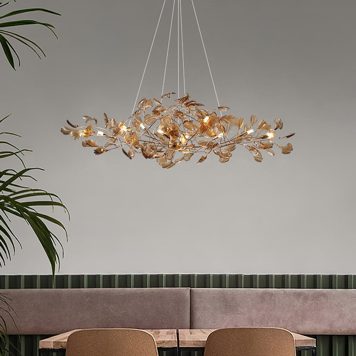 Acrylic Gingko Leaf Chandelier