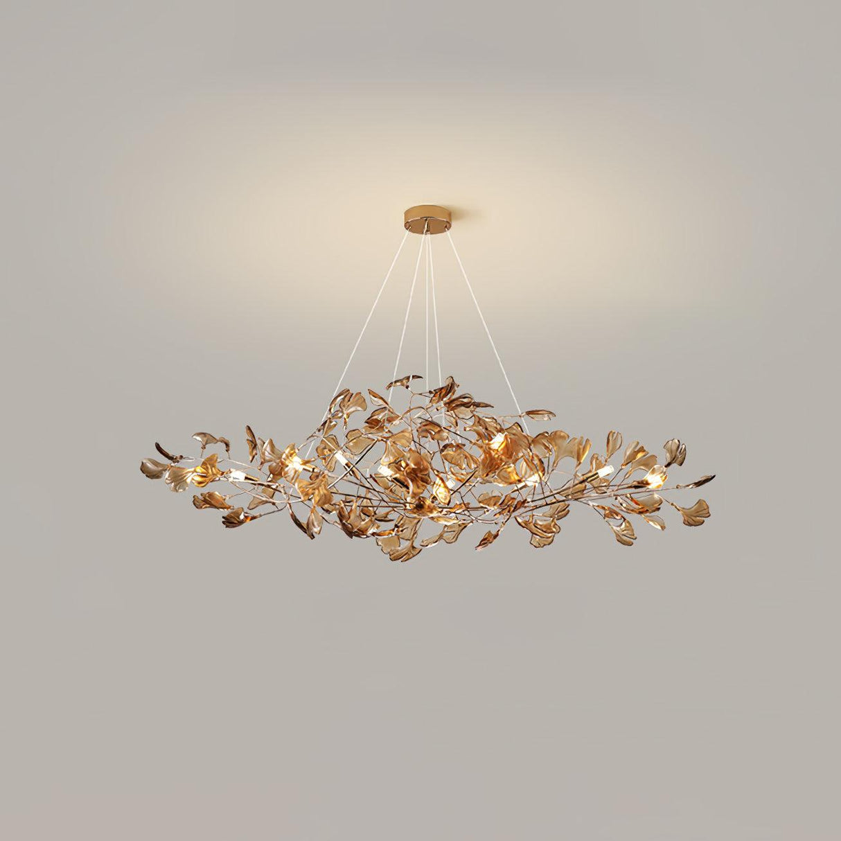 Acrylic Gingko Leaf Chandelier