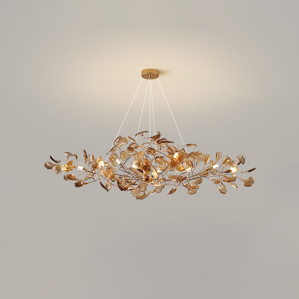 Acrylic Gingko Leaf Chandelier