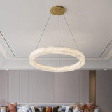 Theseus Alabaster Round Chandelier 19" 27" 36" 60"D