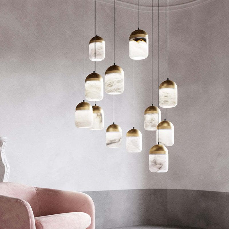 Radiance United Alabaster Staircases Pendant 12 Lights