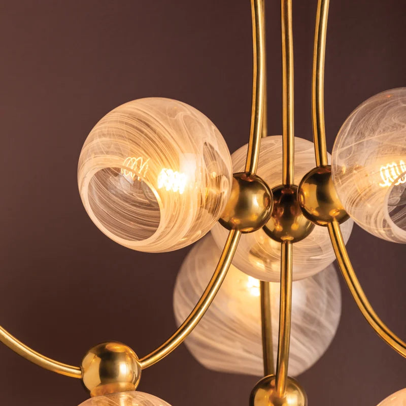 Art Spherical Glass Astraia Chandelier