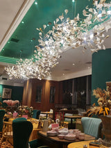 Gingko Leaves Linear Chandelier 197"