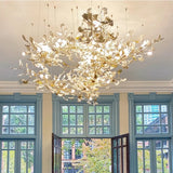 Gingko Leaves Linear Chandelier 197"