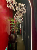 Gingko Leaves Linear Chandelier 197"