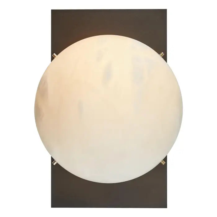 Alabaster Ball Brass Wall Sconce