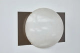 Alabaster Ball Brass Wall Sconce