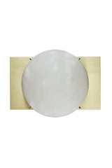 Alabaster Ball Brass Wall Sconce