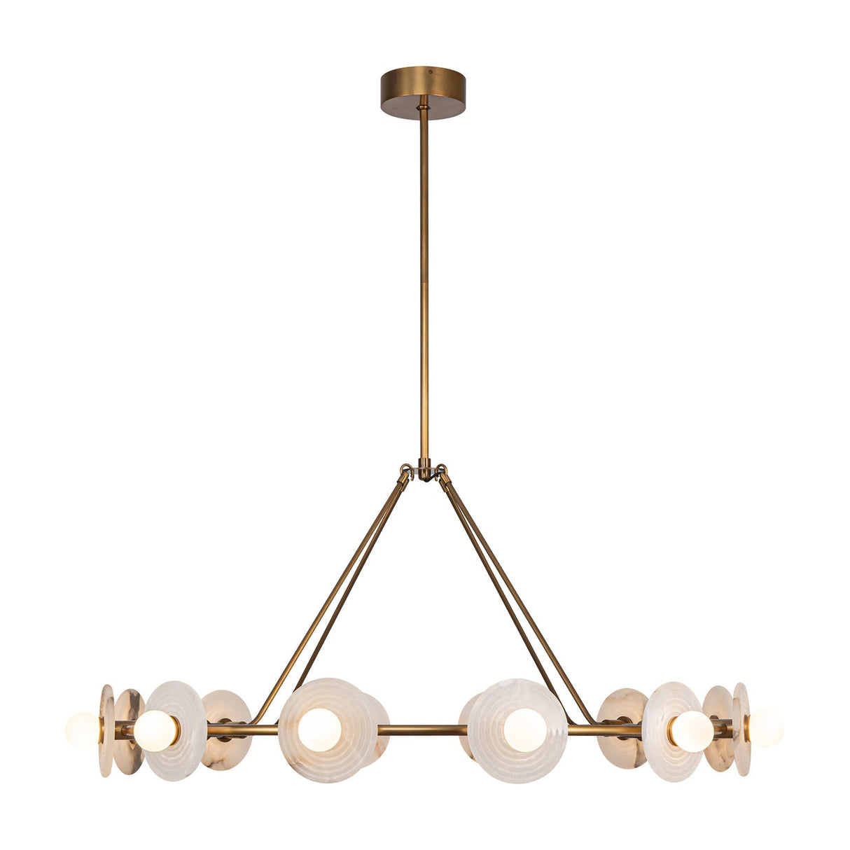 Dahlia Alabaster Chandelier 46''D