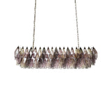 Elegant Multicolored Murano Poliedri Glass Chandelier 49"