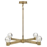 Lyric Glass Crystal Ball 4-Light Chandelier