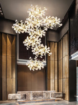 Gingko Leaves Linear Chandelier 197"