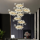 Gingko Leaves Linear Chandelier 197"